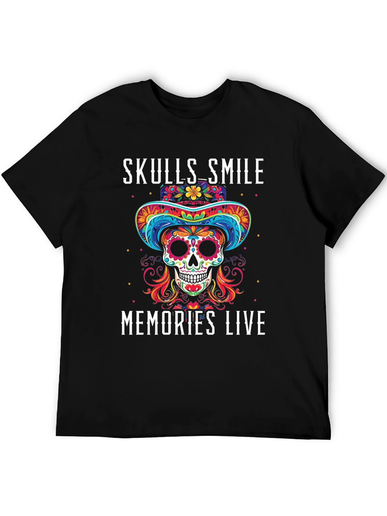 Skulls Smile Memories Live Graphic Tee
