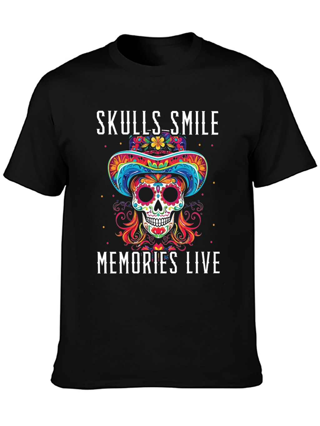Skulls Smile Memories Live Graphic Tee