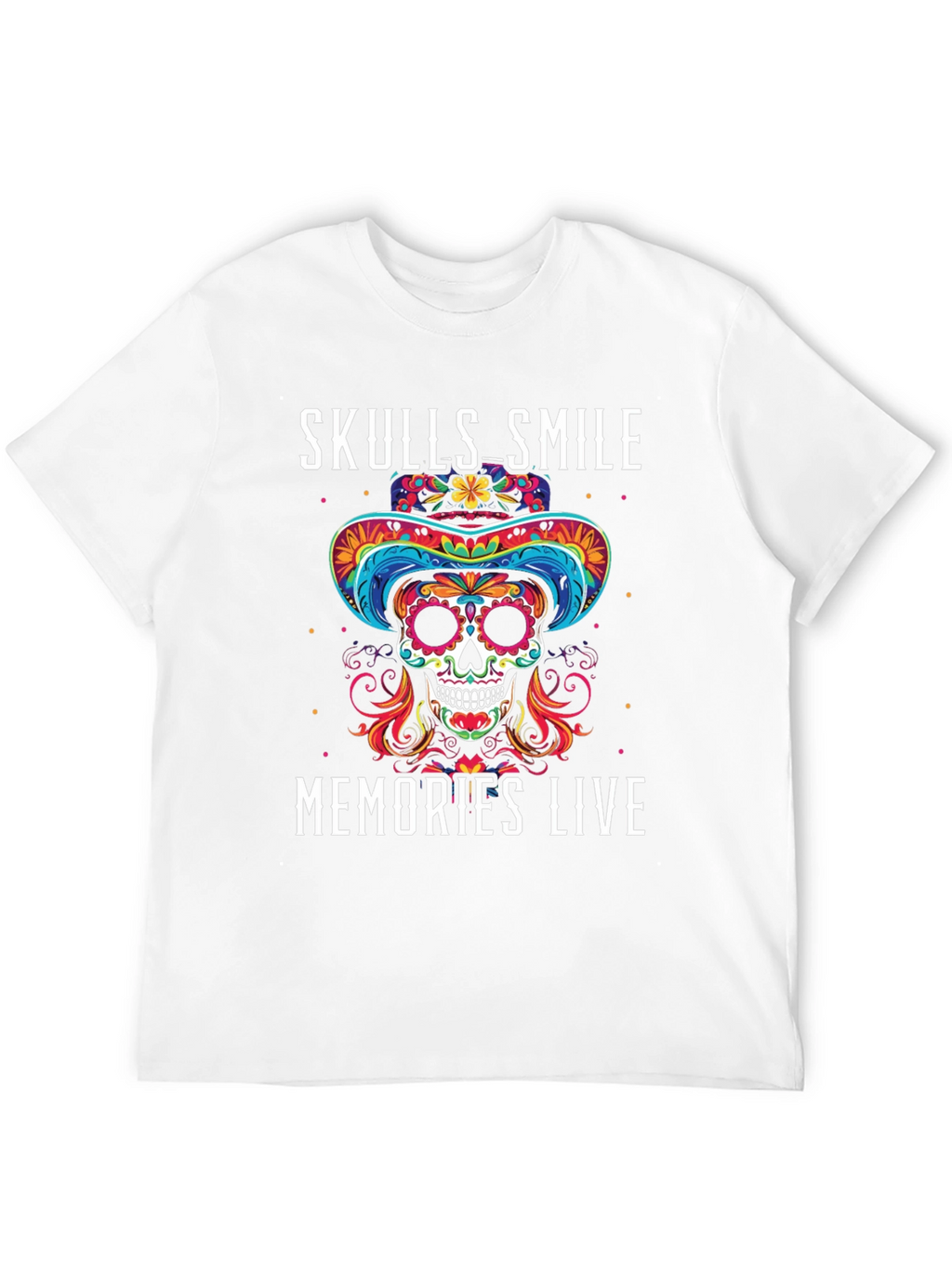 Skulls Smile Memories Live Graphic Tee