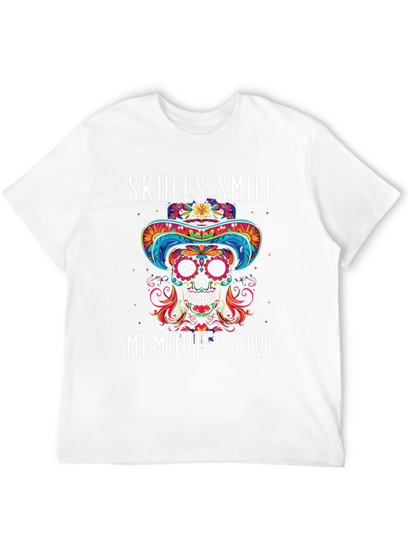 Skulls Smile Memories Live Graphic Tee