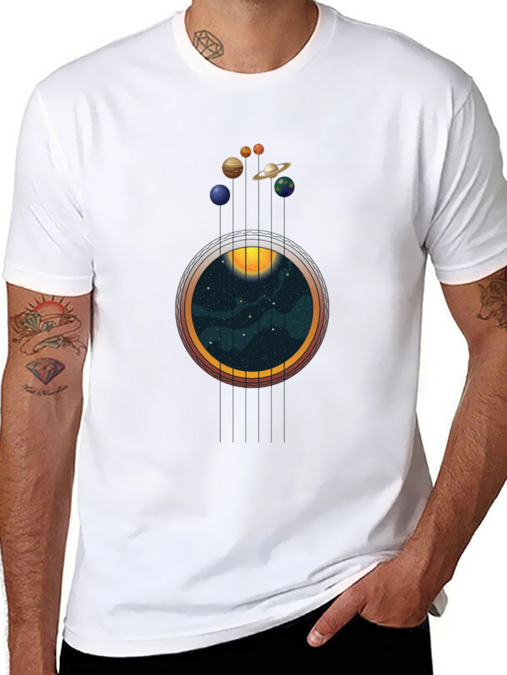 Planets & Space Guitar T-Shirt