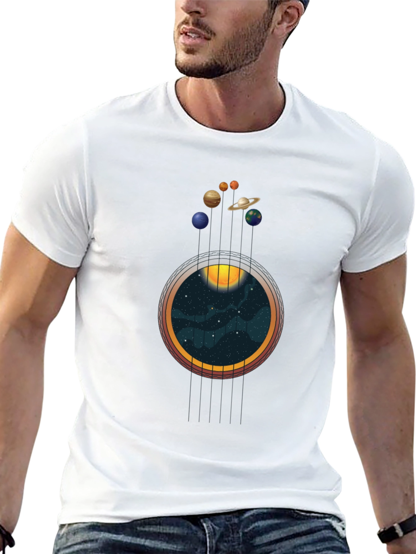Planets & Space Guitar T-Shirt