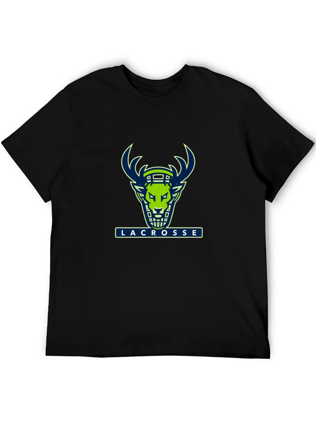 Lacrosse Deer Graphic Black T-Shirt
