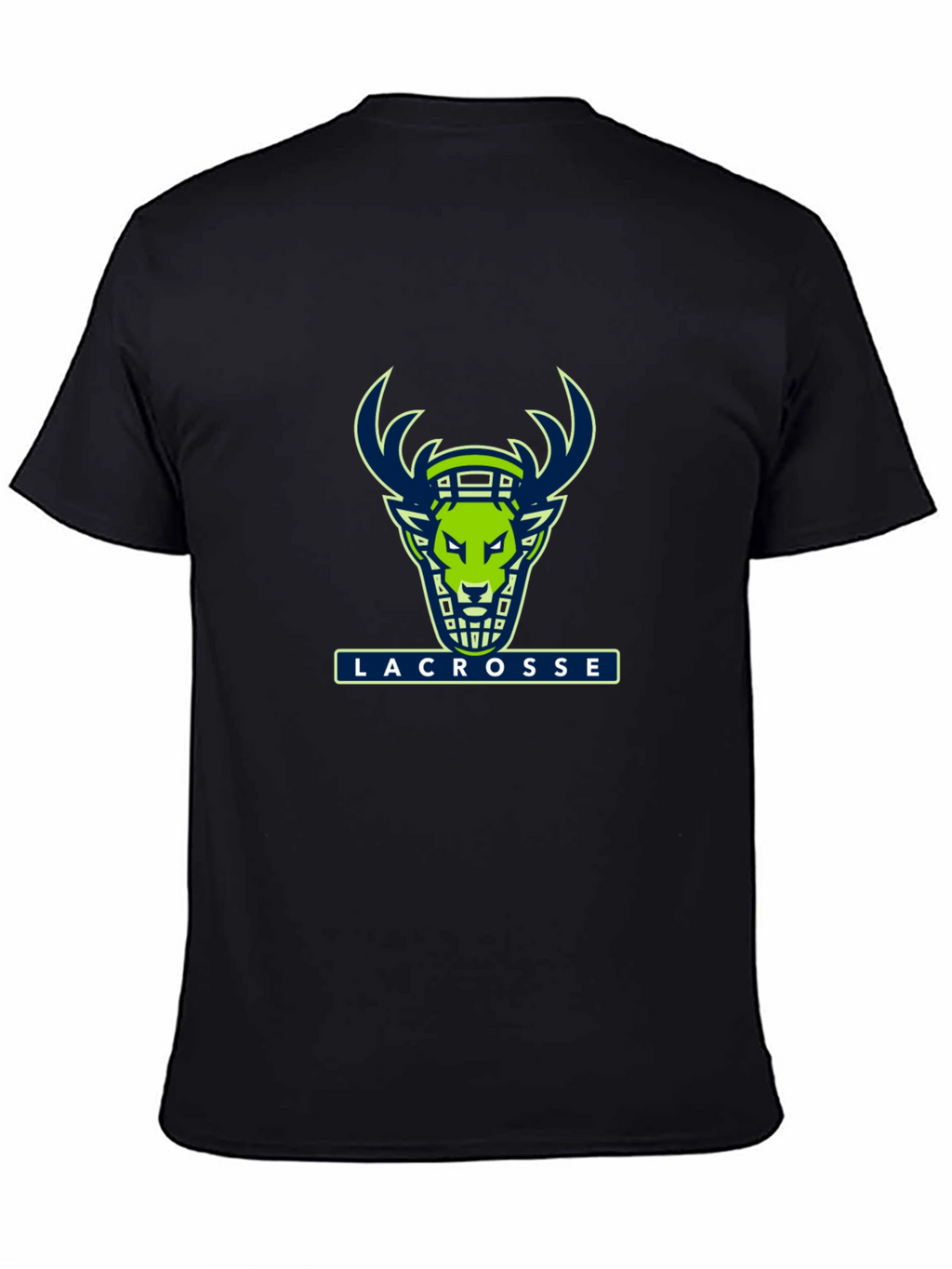 Lacrosse Deer Graphic Black T-Shirt