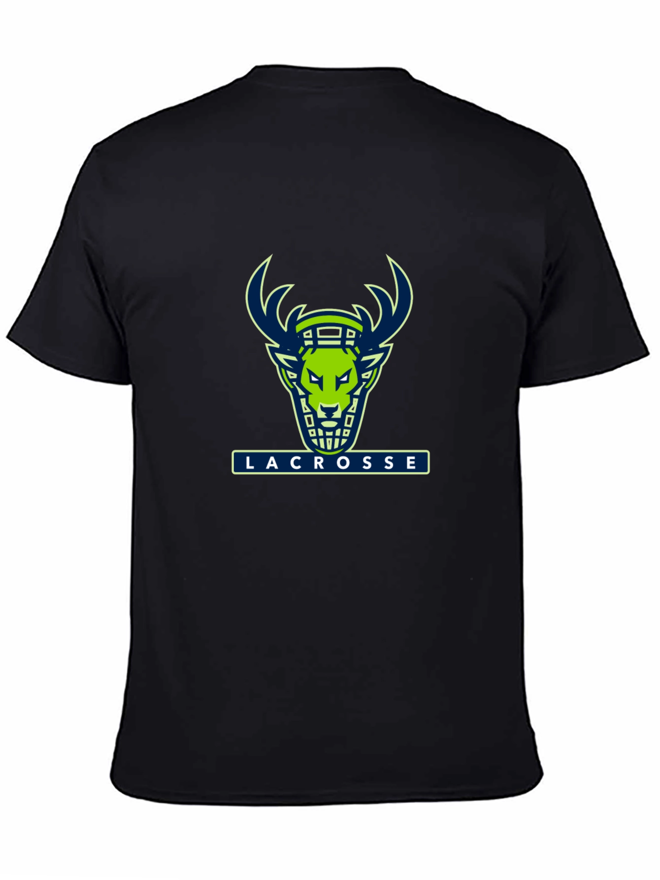 Lacrosse Deer Graphic Black T-Shirt