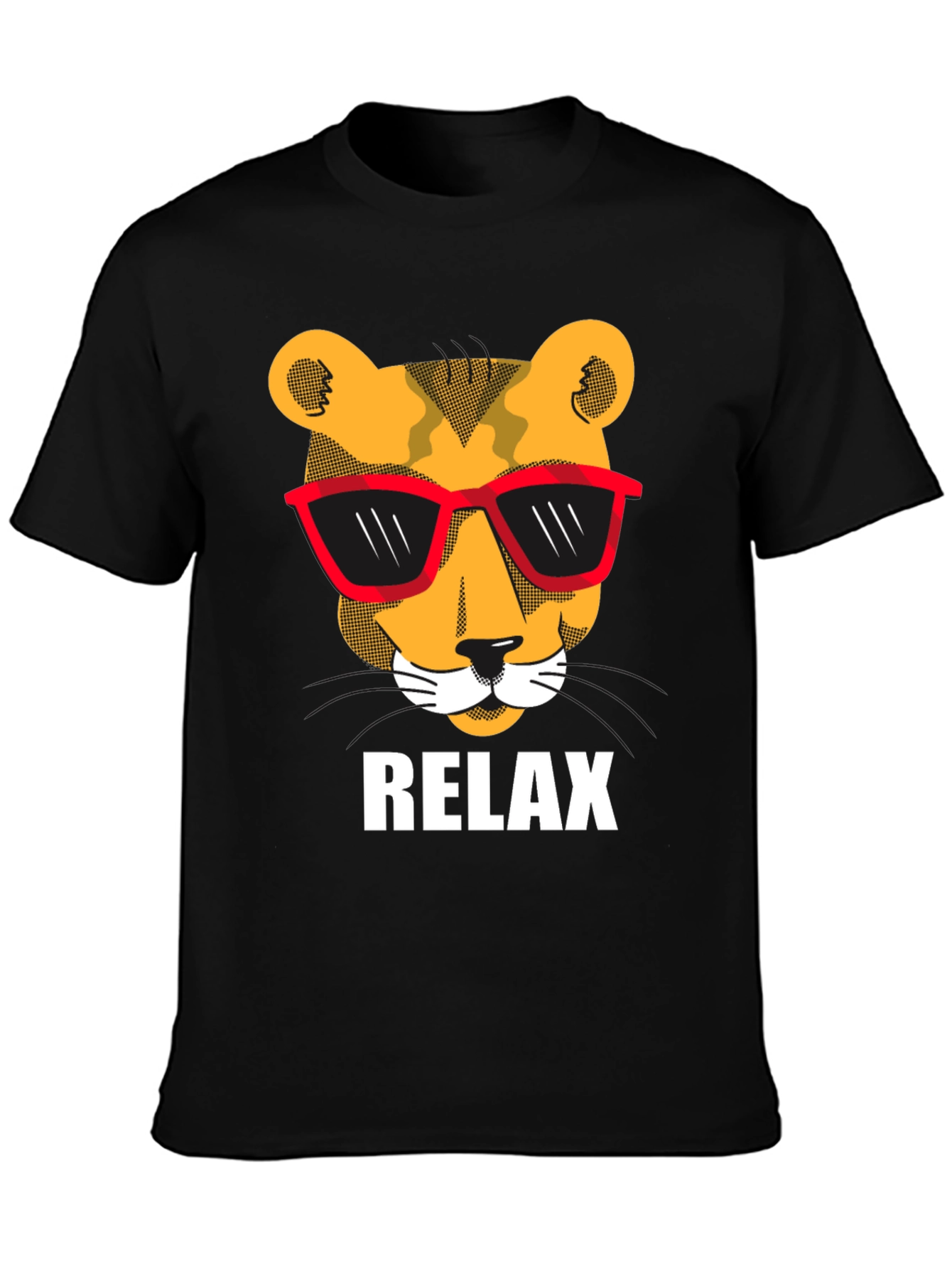 Cool Cat Relax T-Shirt - Unisex Black Tee