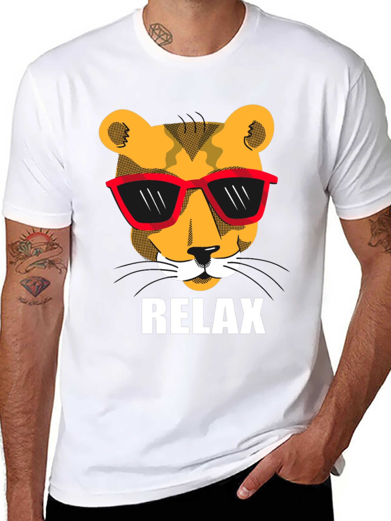 Cool Cat Relax T-Shirt - Unisex Black Tee