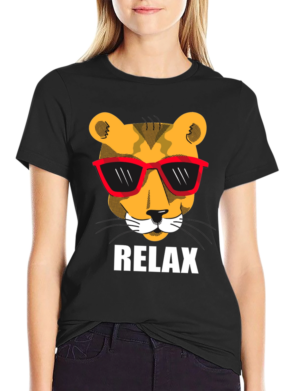 Cool Cat Relax T-Shirt - Unisex Black Tee