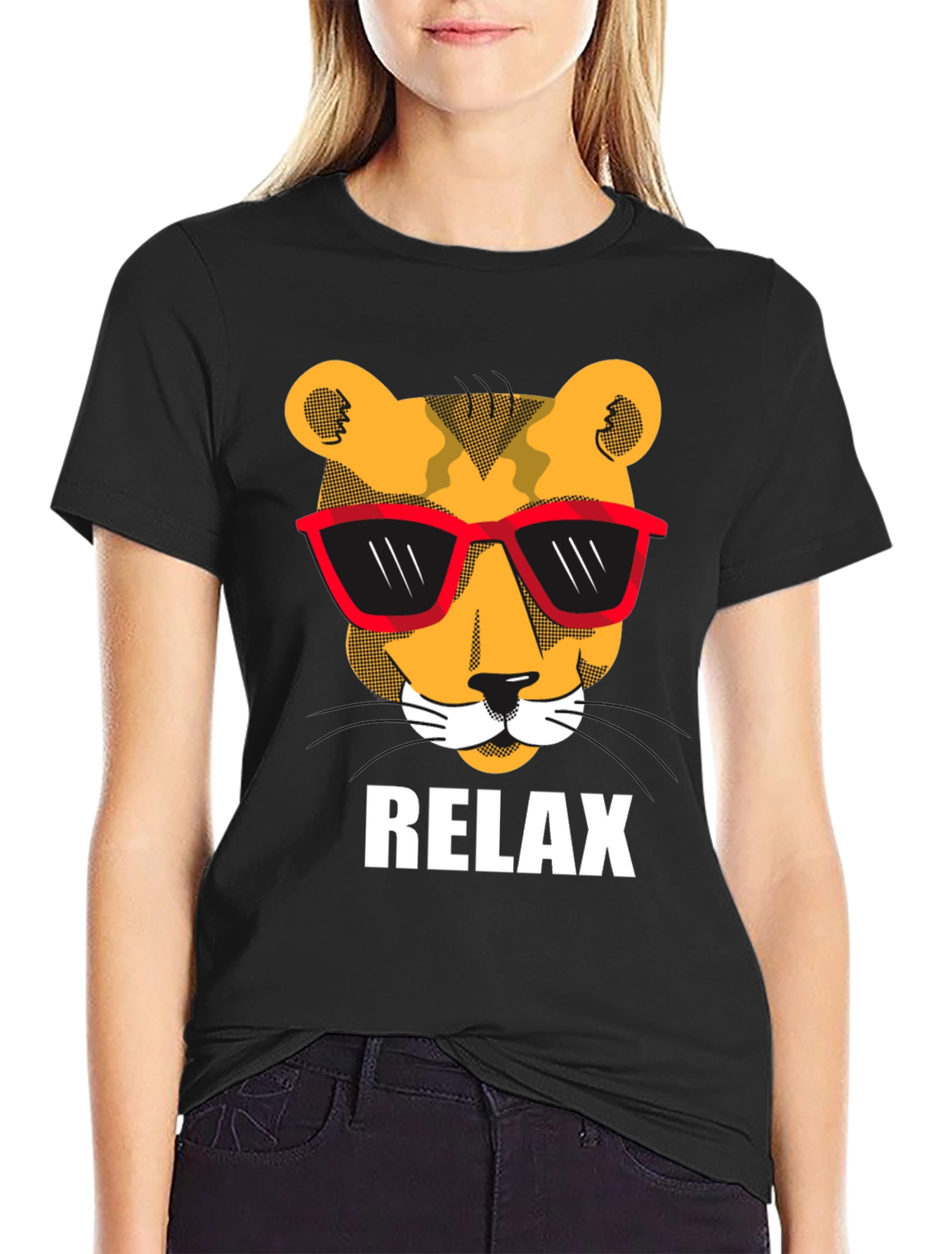 Cool Cat Relax T-Shirt - Unisex Black Tee