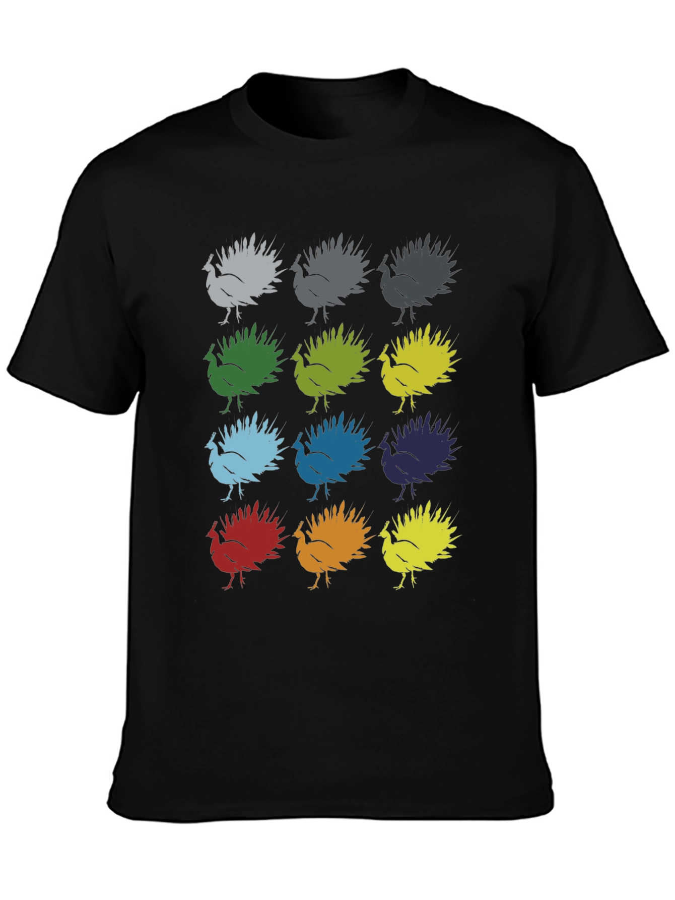 Colorful Turkey Graphic Tee - Thanksgiving Fun!