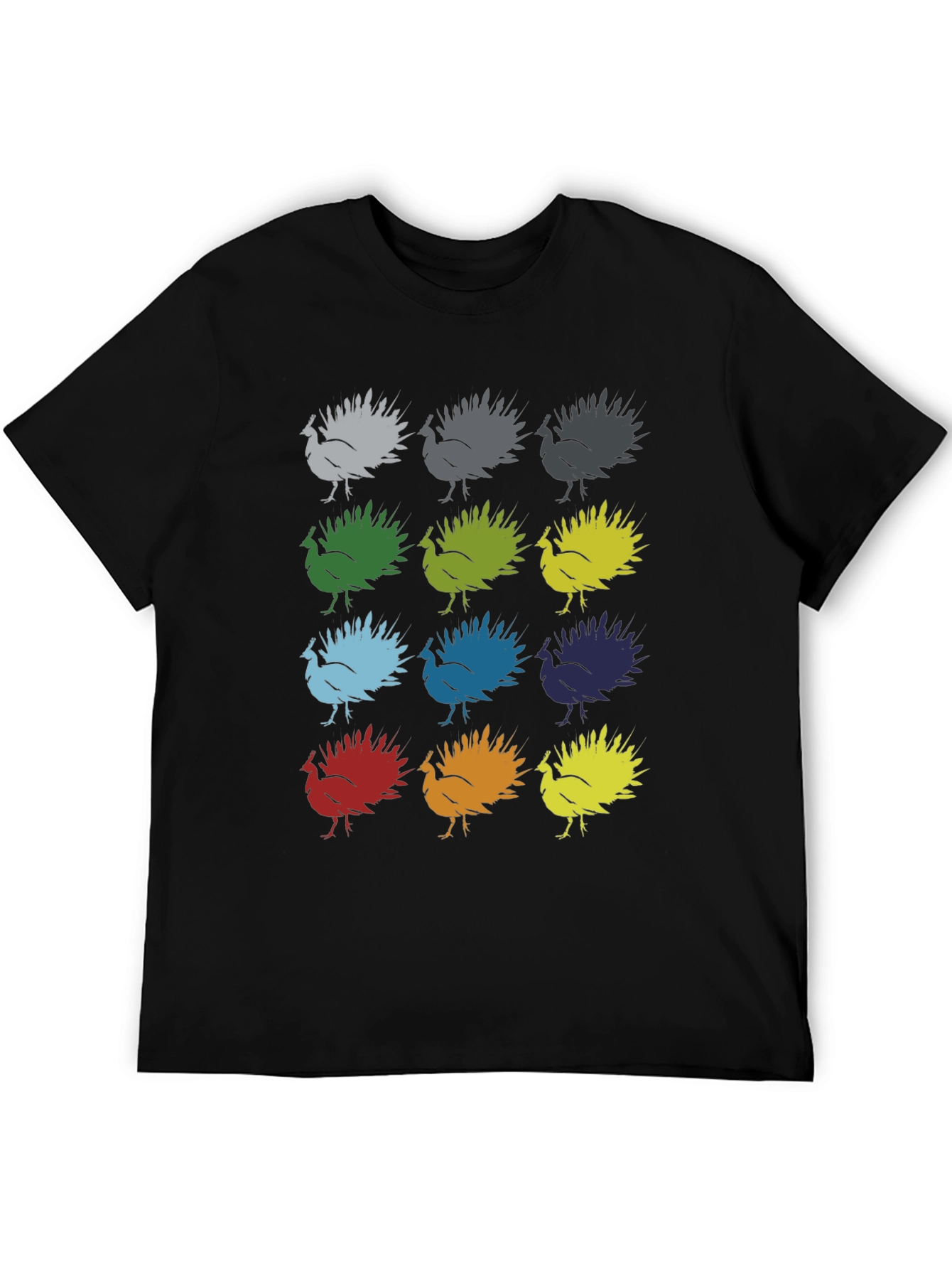 Colorful Turkey Graphic Tee - Thanksgiving Fun!