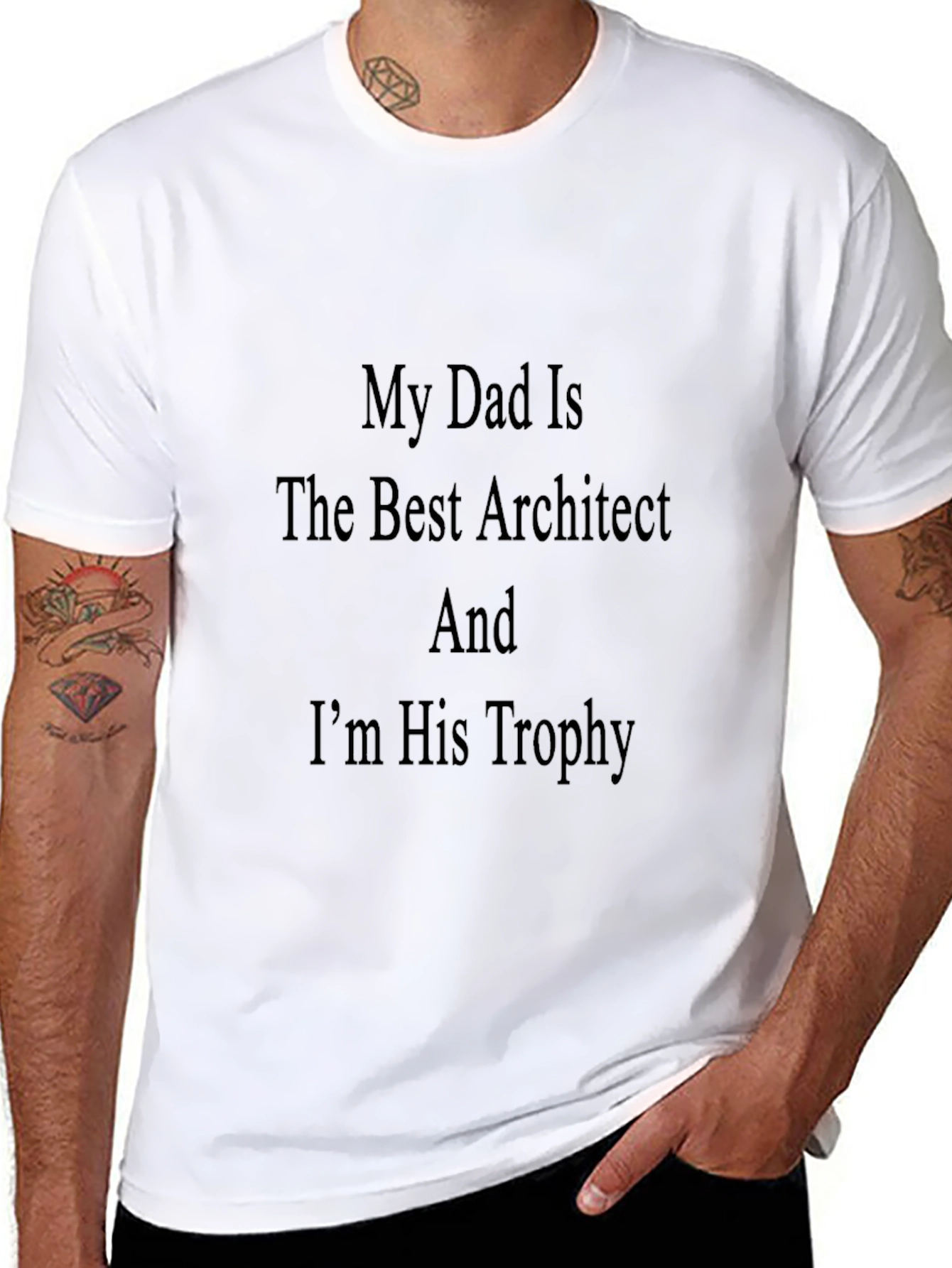 Dad Architect Trophy Graphic T-Shirt