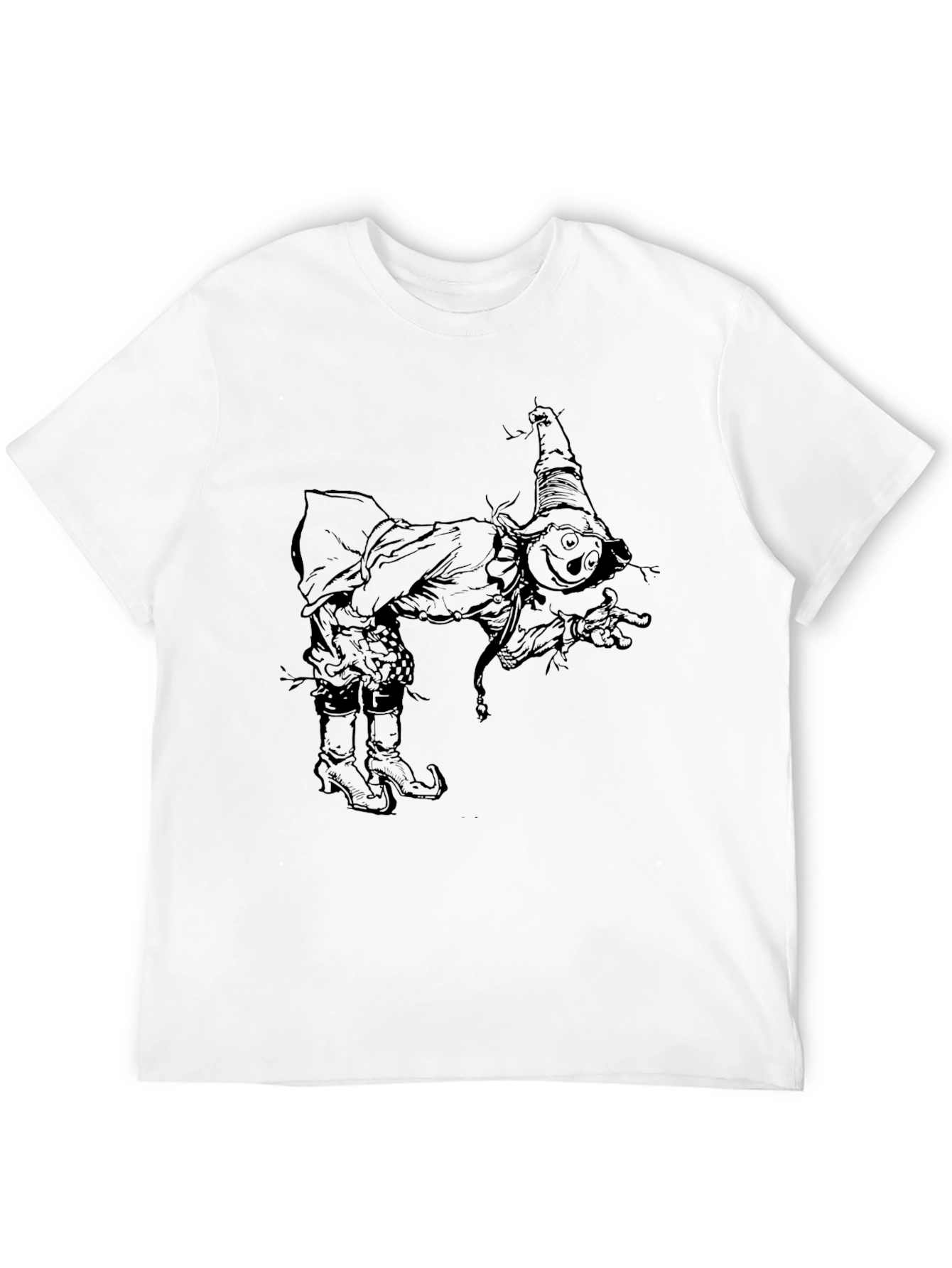 Scarecrow Sketch Black T-Shirt