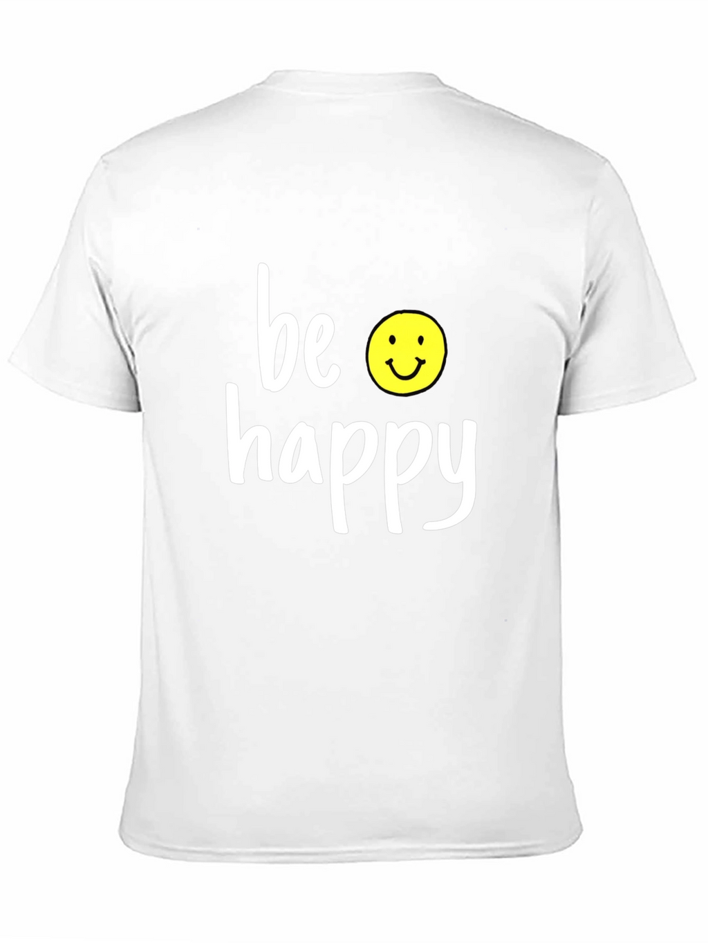 Be Happy Graphic Tee - Black Casual T-Shirt