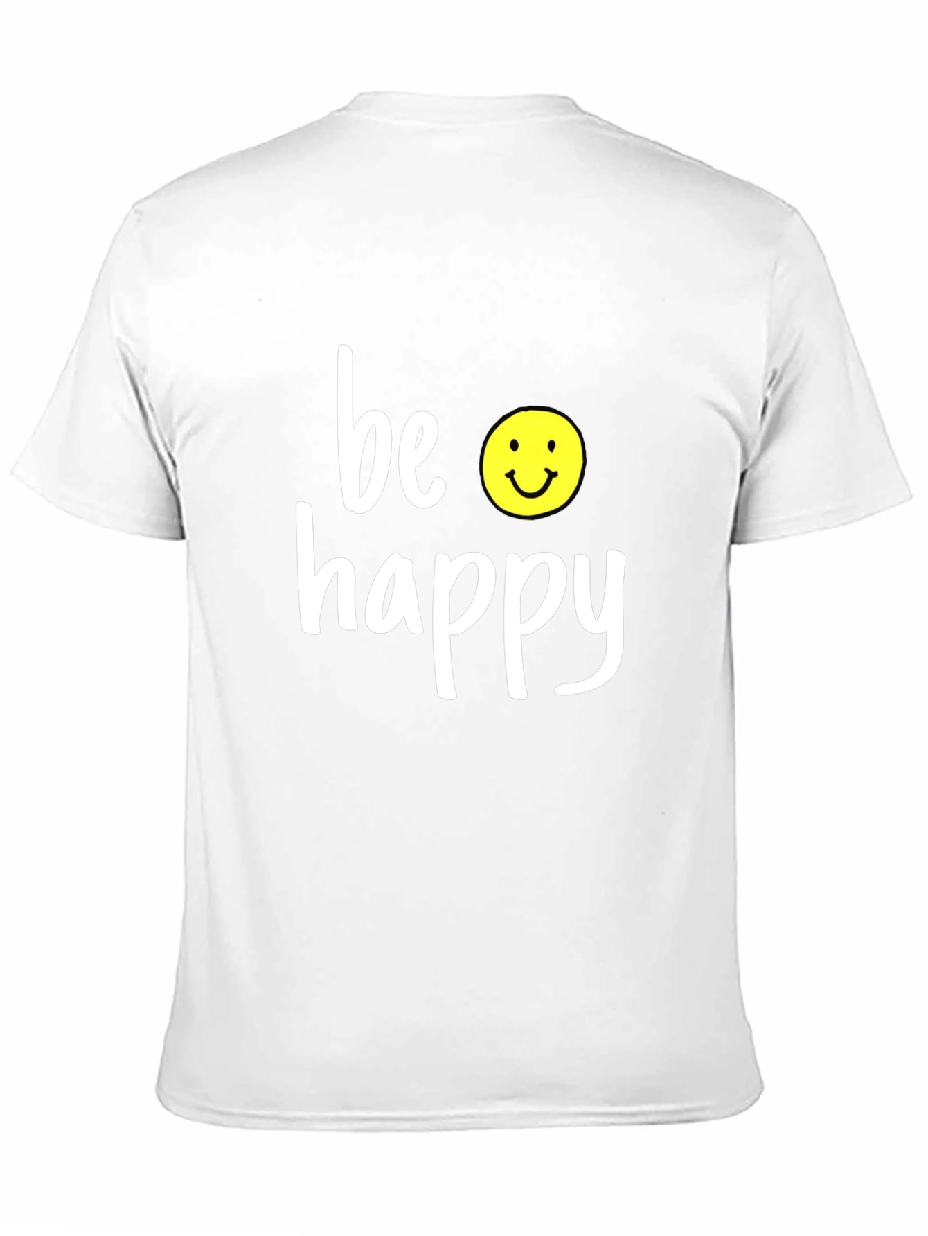 Be Happy Graphic Tee - Black Casual T-Shirt