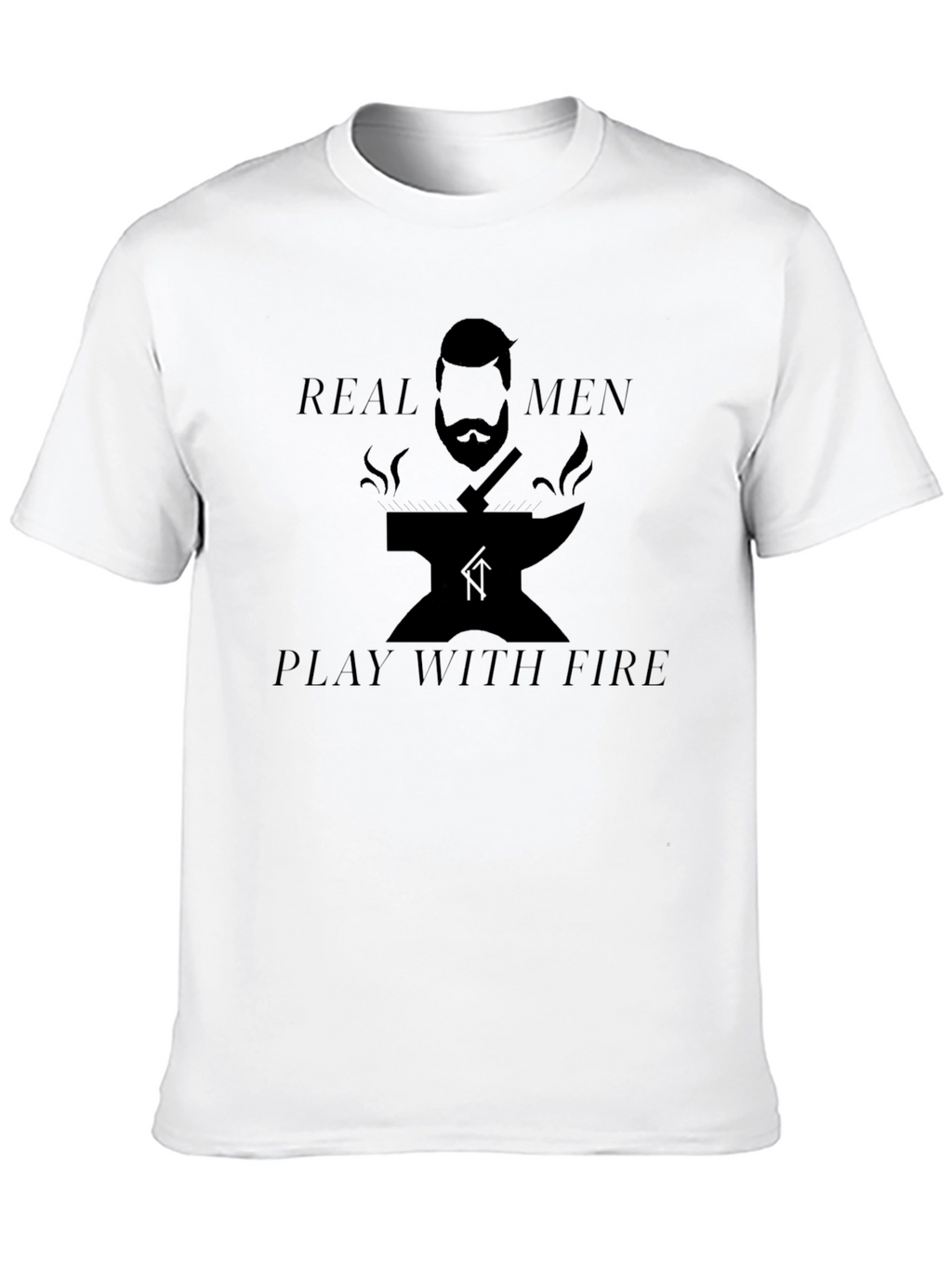 Real Men Play With Fire Blacksmith Graphic Tee