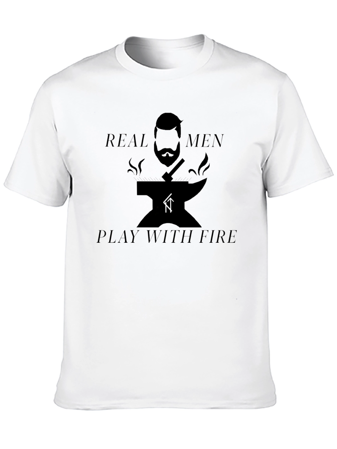 Real Men Play With Fire Blacksmith Graphic Tee