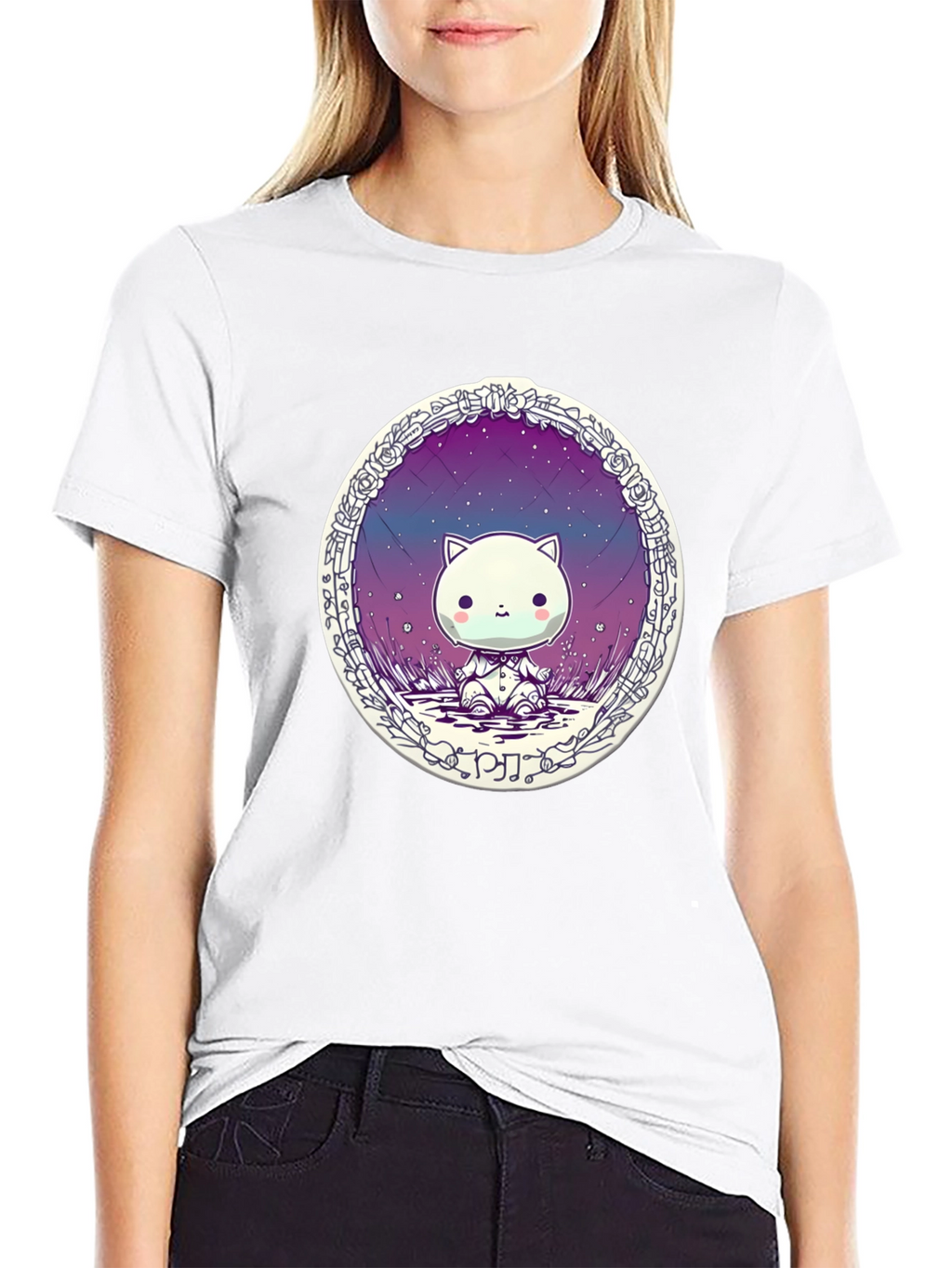 Cute Cat Galaxy T-Shirt