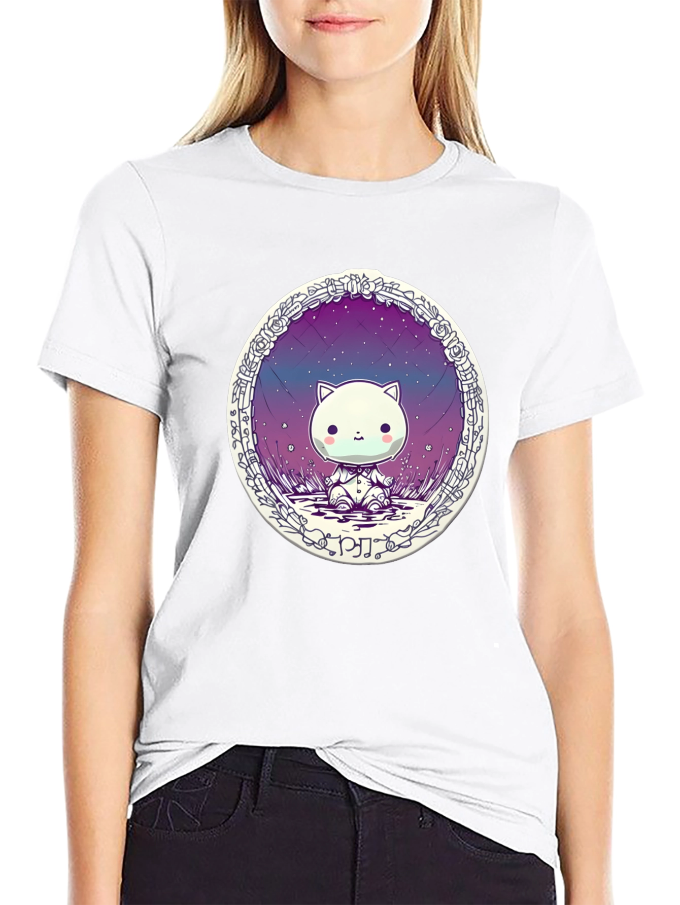 Cute Cat Galaxy T-Shirt