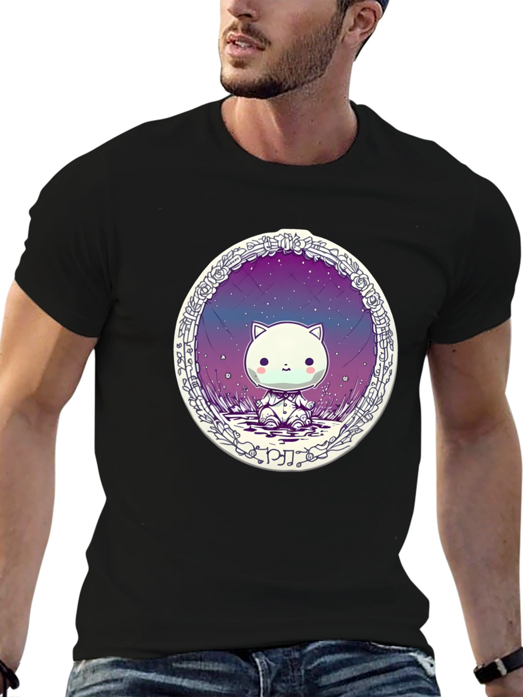 Cute Cat Galaxy T-Shirt