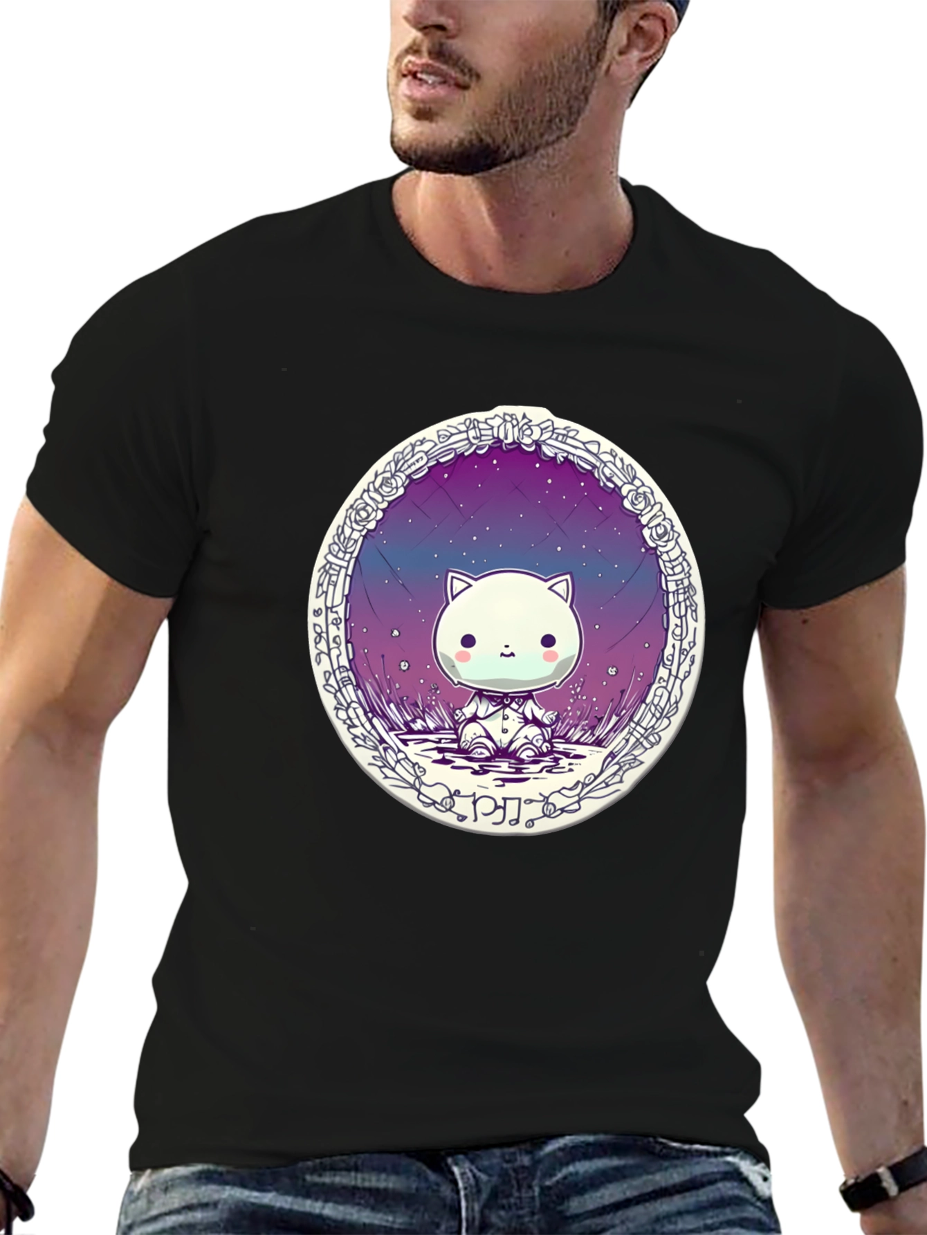 Cute Cat Galaxy T-Shirt