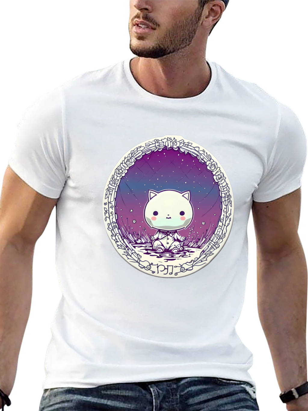 Cute Cat Galaxy T-Shirt