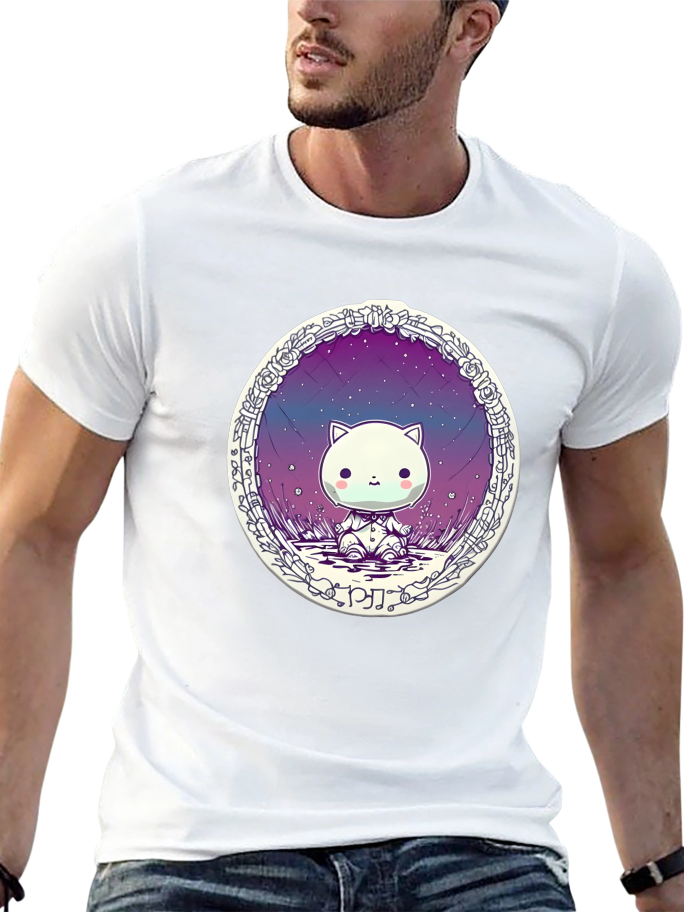 Cute Cat Galaxy T-Shirt