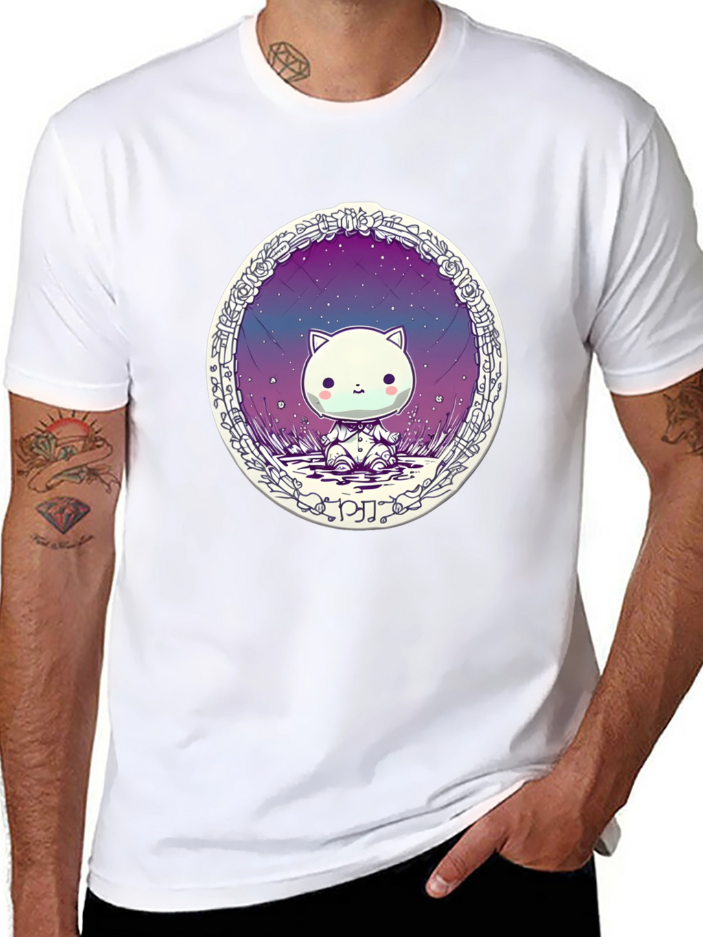 Cute Cat Galaxy T-Shirt