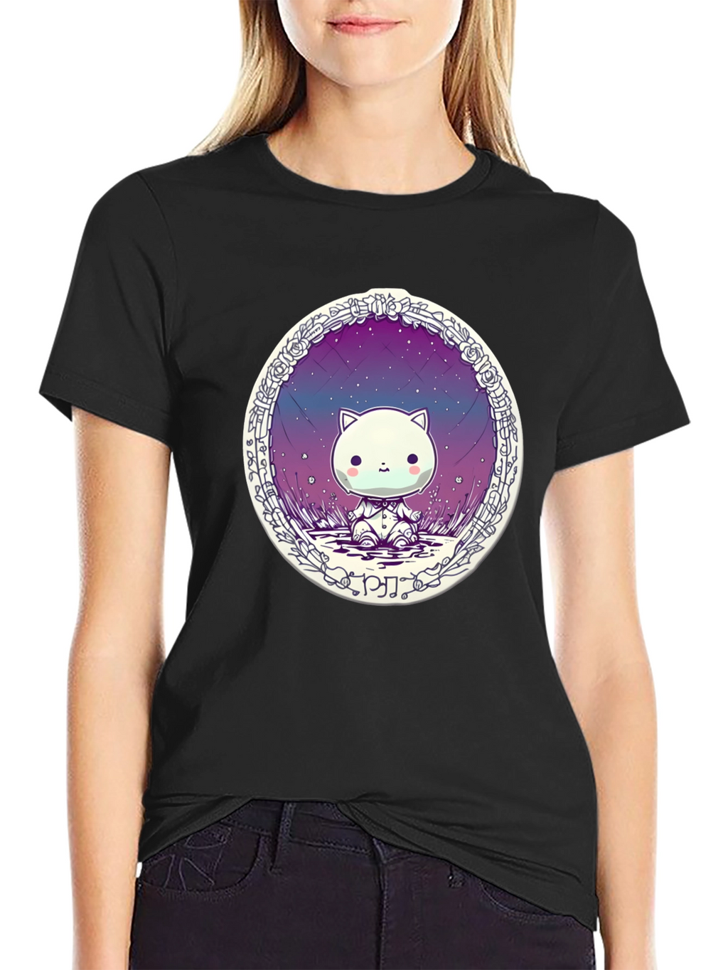 Cute Cat Galaxy T-Shirt