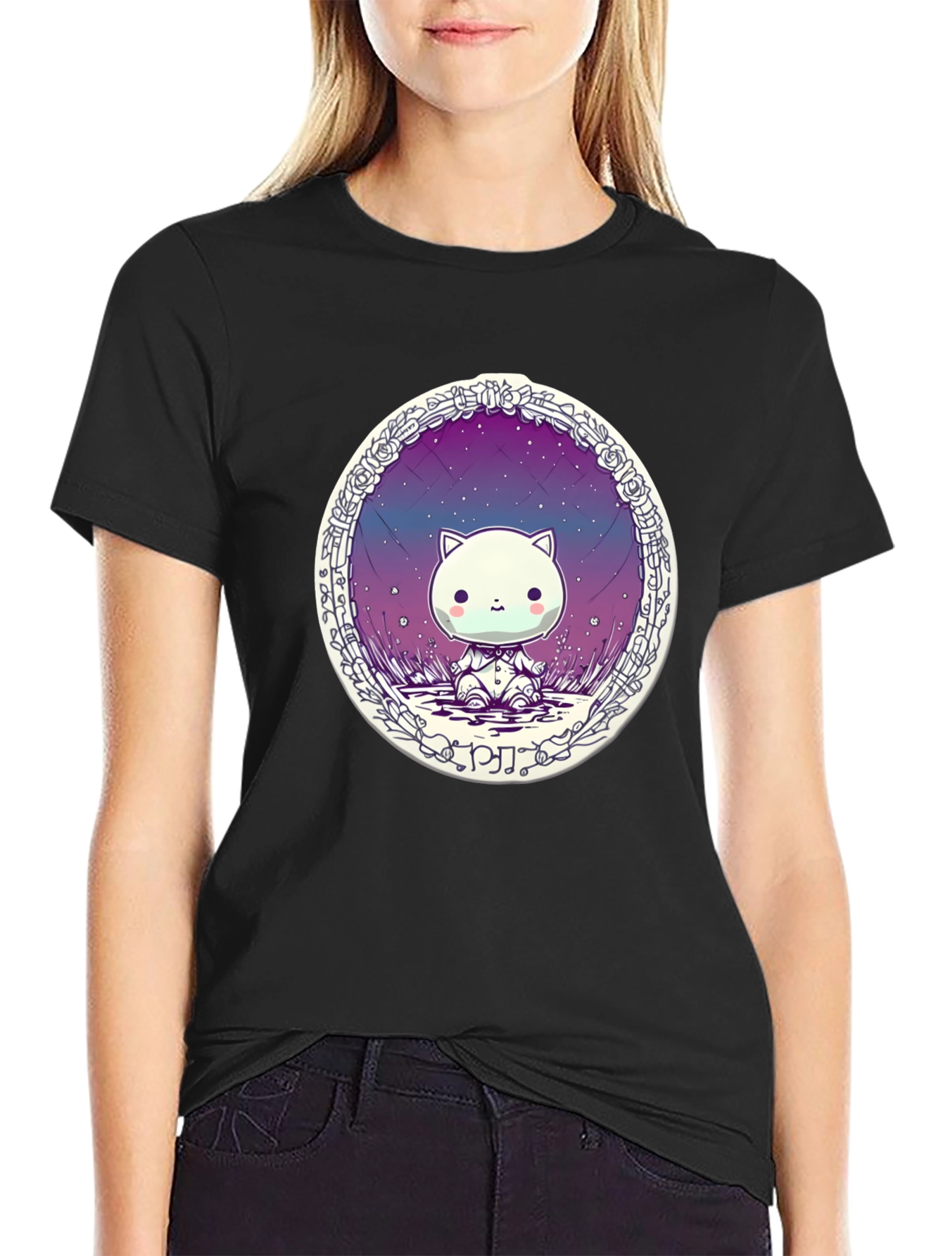 Cute Cat Galaxy T-Shirt
