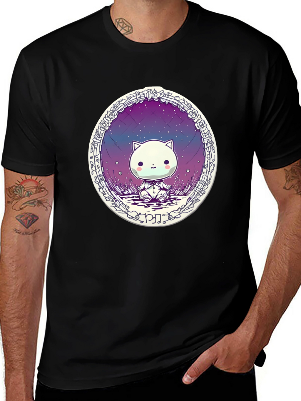 Cute Cat Galaxy T-Shirt