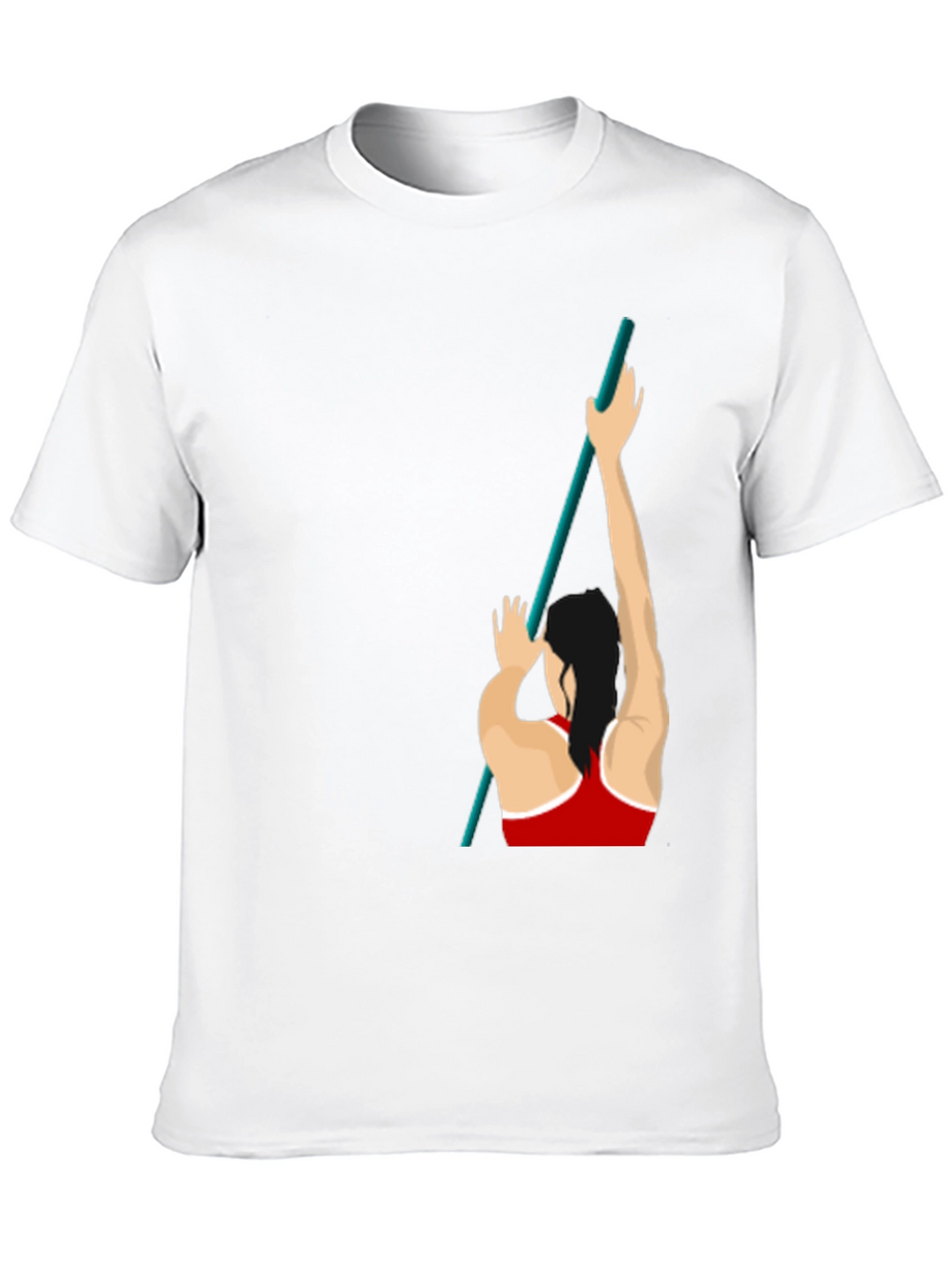 Pole Vaulting Graphic T-Shirt - Sporty Black Tee