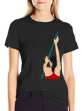 Pole Vaulting Graphic T-Shirt - Sporty Black Tee