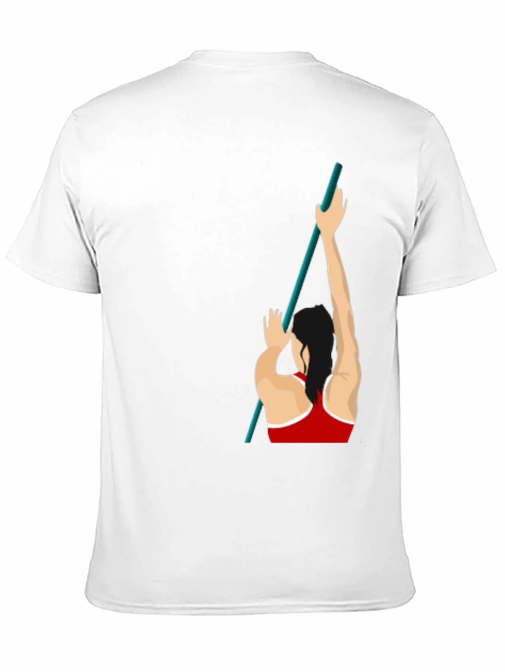 Pole Vaulting Graphic T-Shirt - Sporty Black Tee