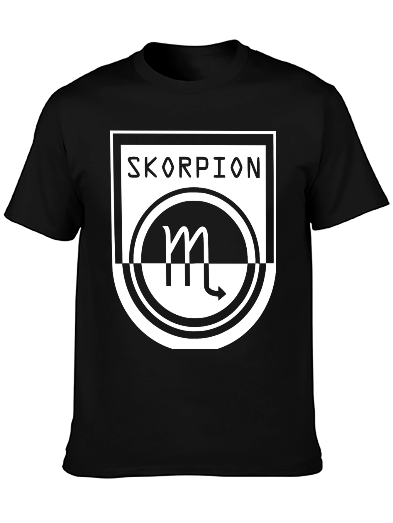 Skorpion Zodiac Graphic Tee - Black Cotton T-Shirt