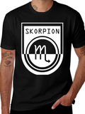 Skorpion Zodiac Graphic Tee - Black Cotton T-Shirt