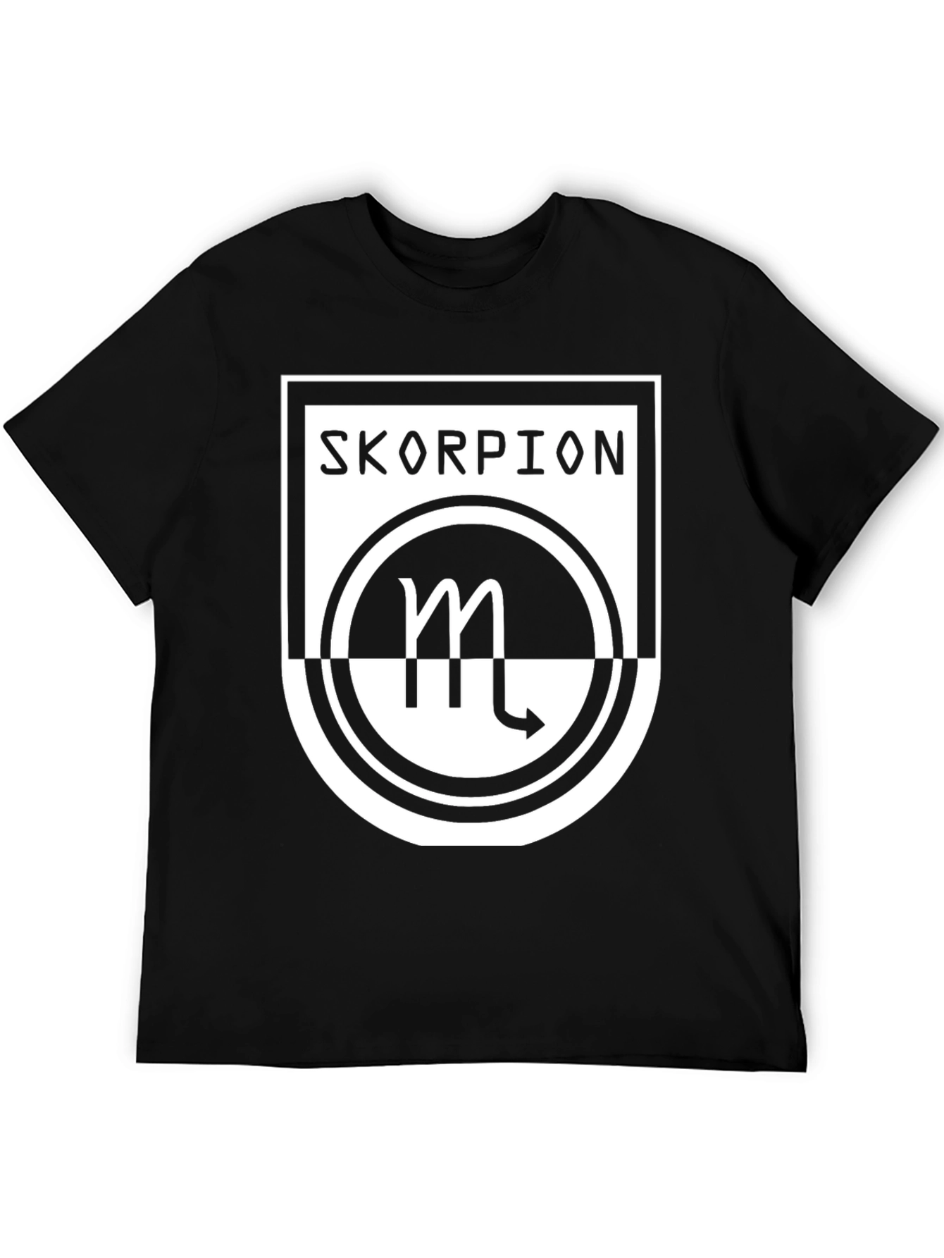 Skorpion Zodiac Graphic Tee - Black Cotton T-Shirt