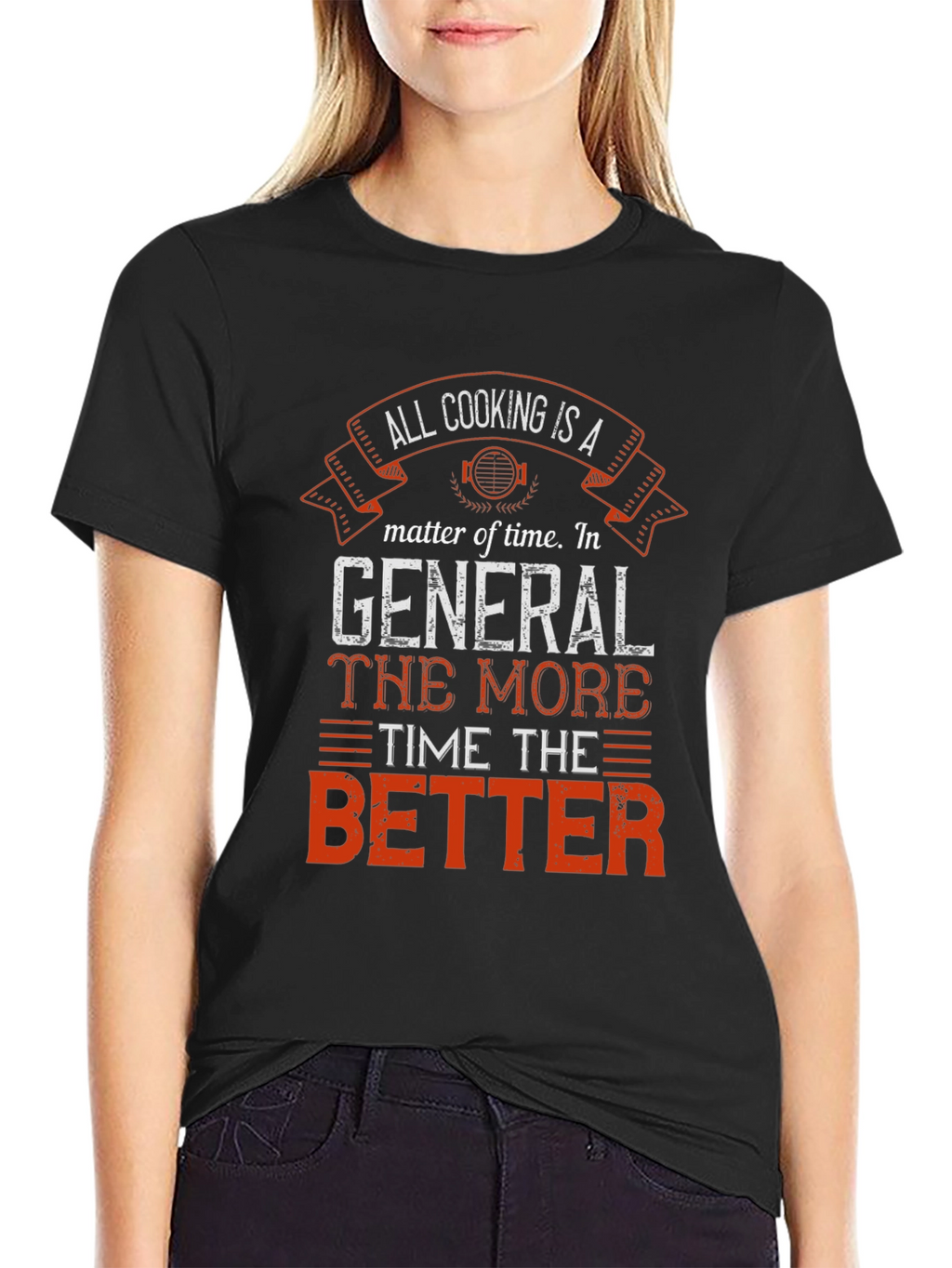All Cooking is a Matter of Time Black T-Shirt