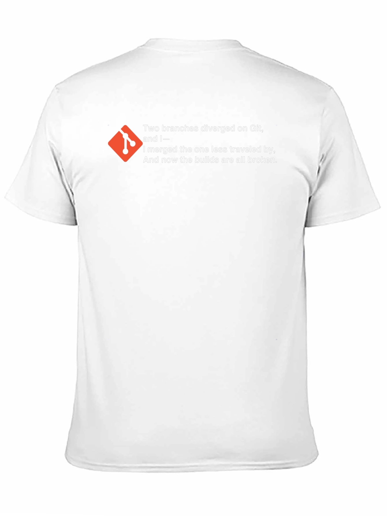 Git Poem T-Shirt - Two Branches Diverged