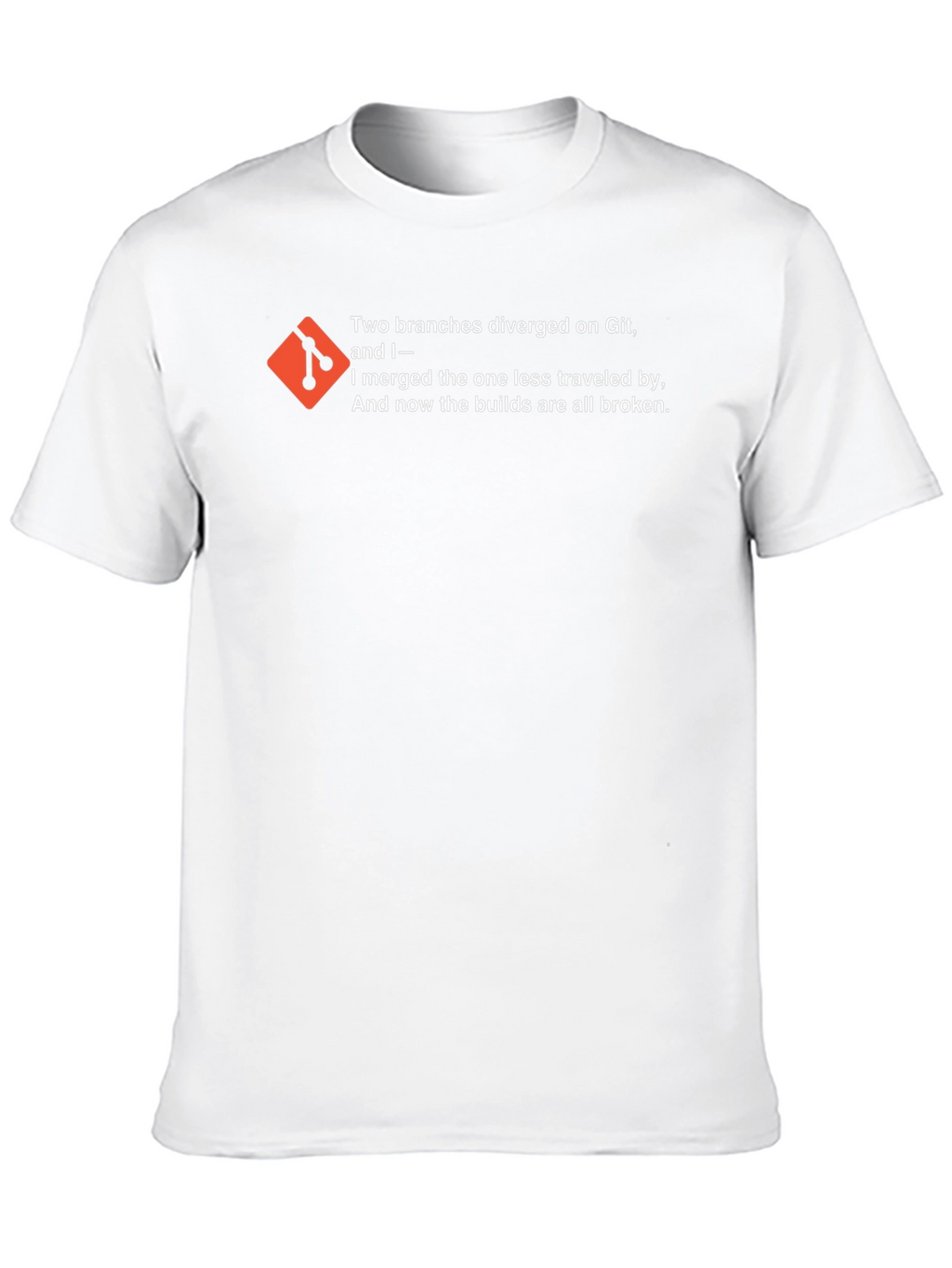 Git Poem T-Shirt - Two Branches Diverged