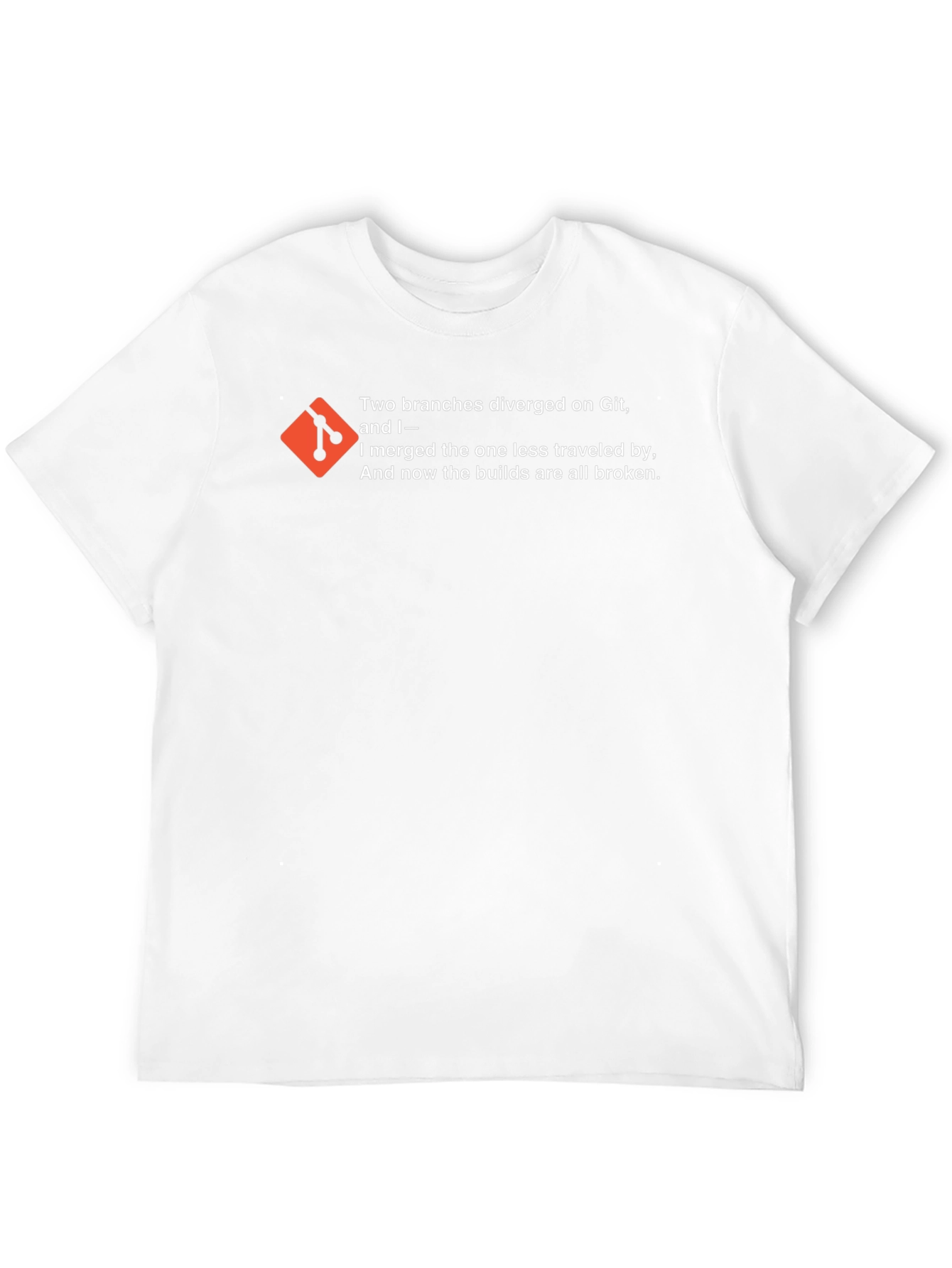 Git Poem T-Shirt - Two Branches Diverged