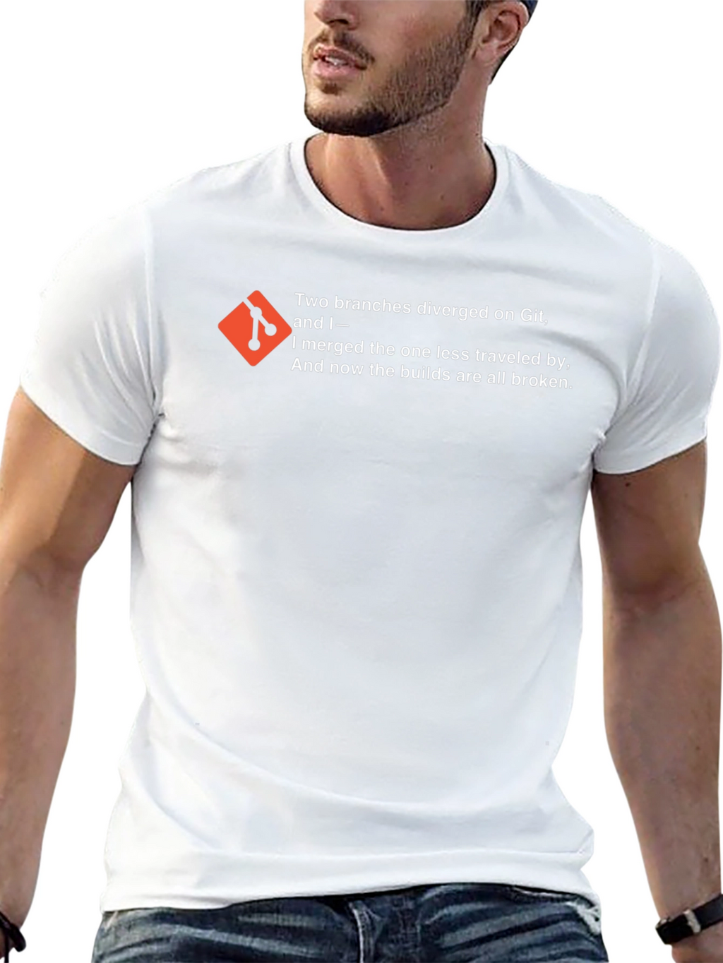 Git Poem T-Shirt - Two Branches Diverged