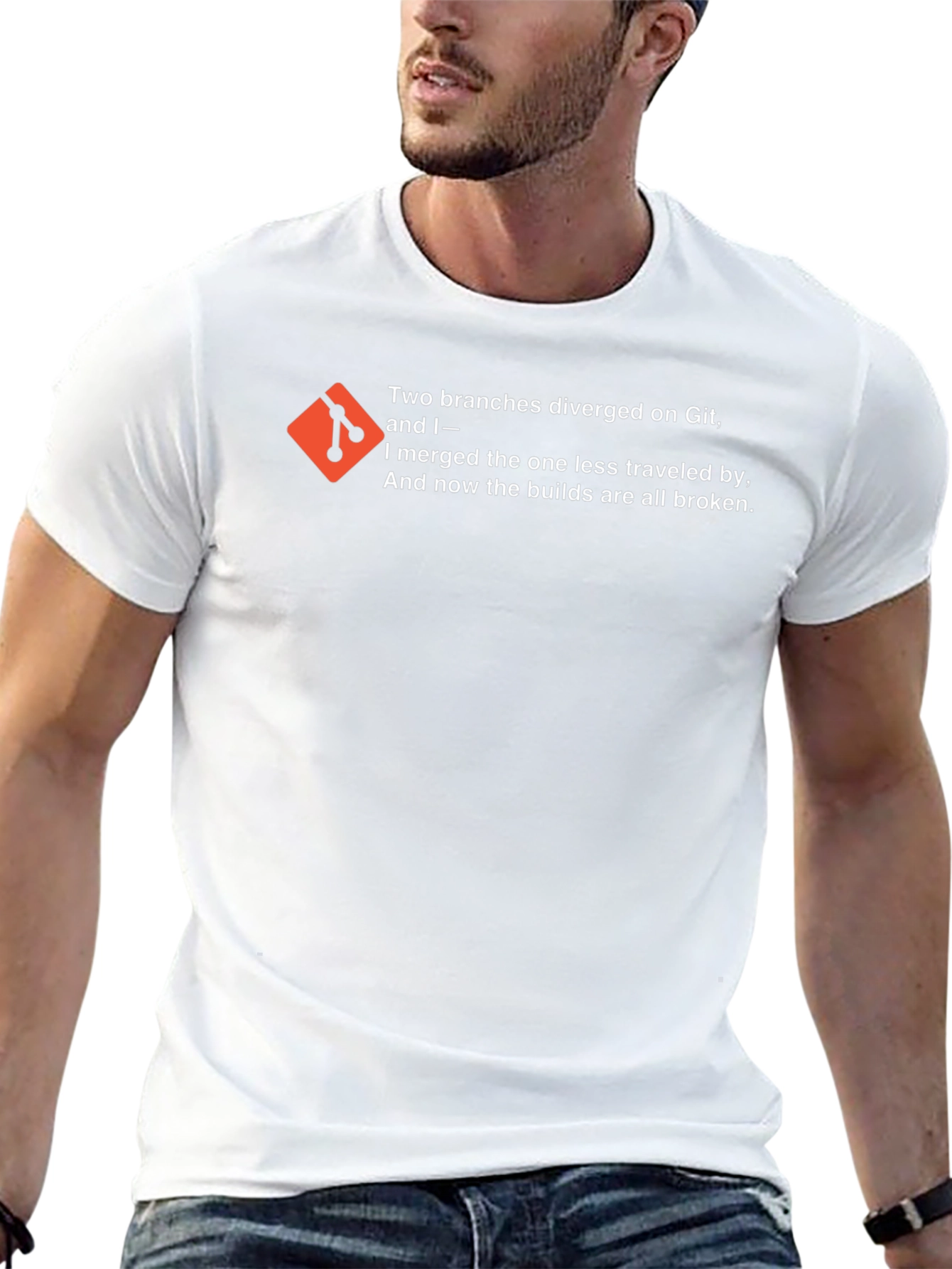 Git Poem T-Shirt - Two Branches Diverged