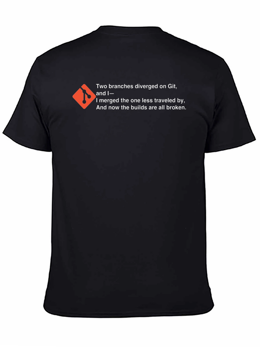 Git Poem T-Shirt - Two Branches Diverged