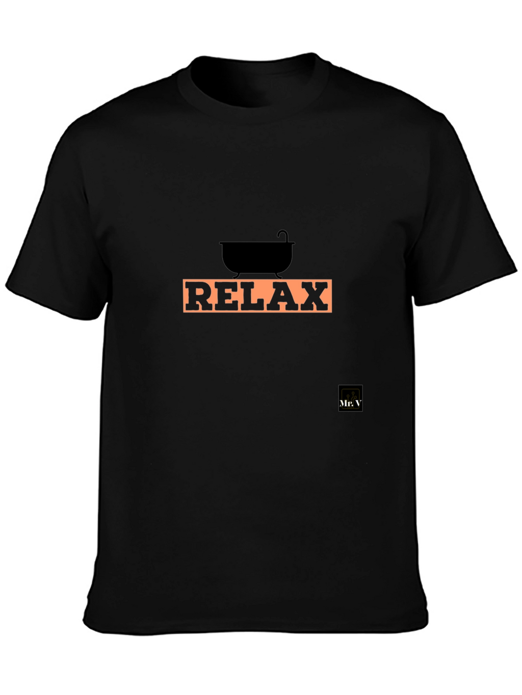Relax Graphic Tee - Black Cotton Comfort