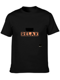 Relax Graphic Tee - Black Cotton Comfort