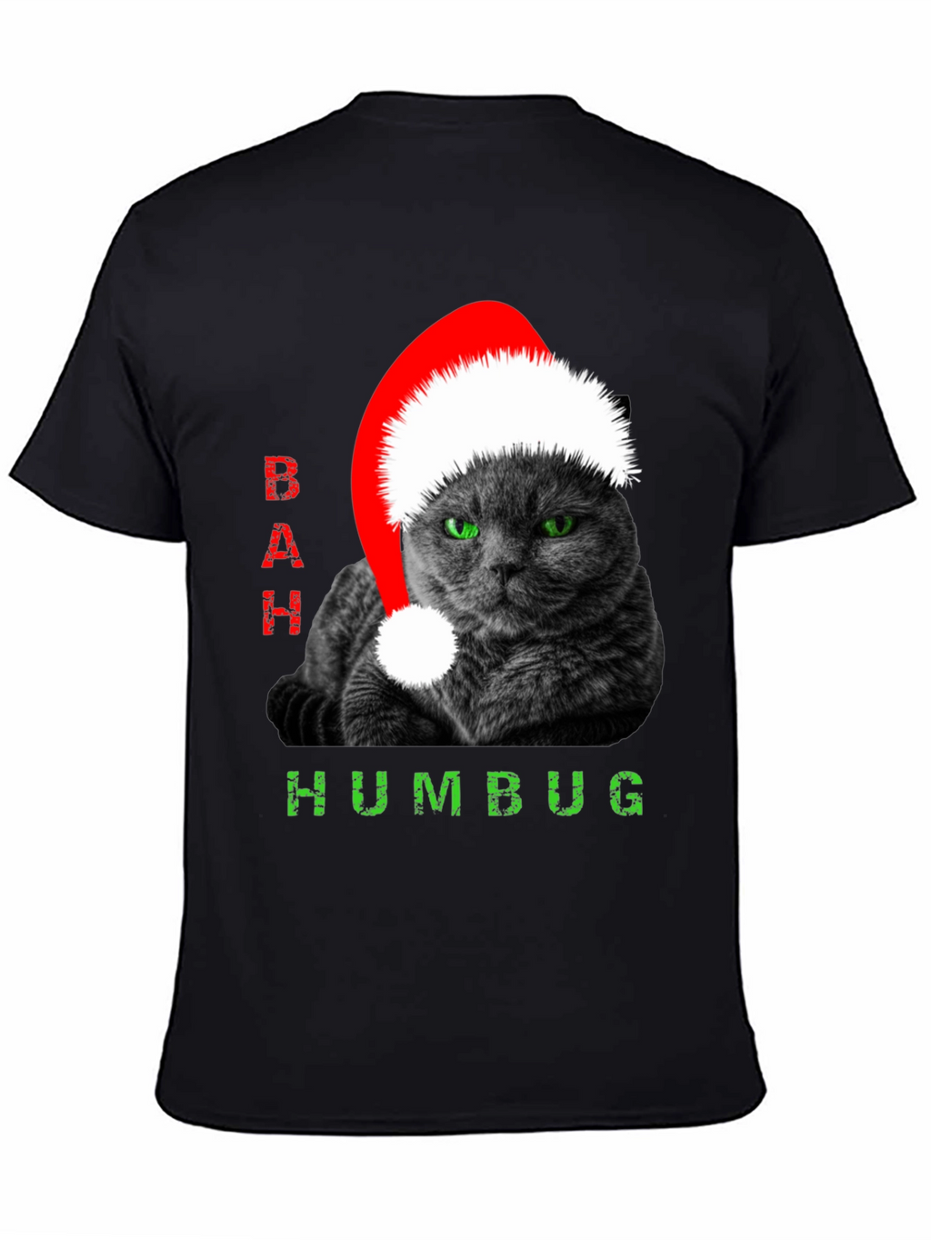 Bah Humbug Cat Christmas T-Shirt