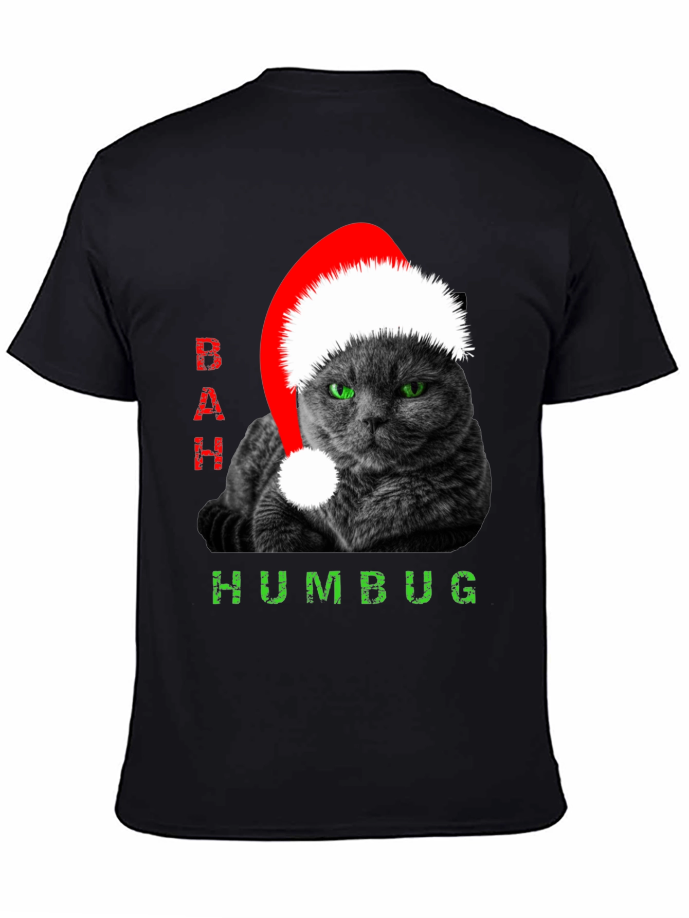 Bah Humbug Cat Christmas T-Shirt