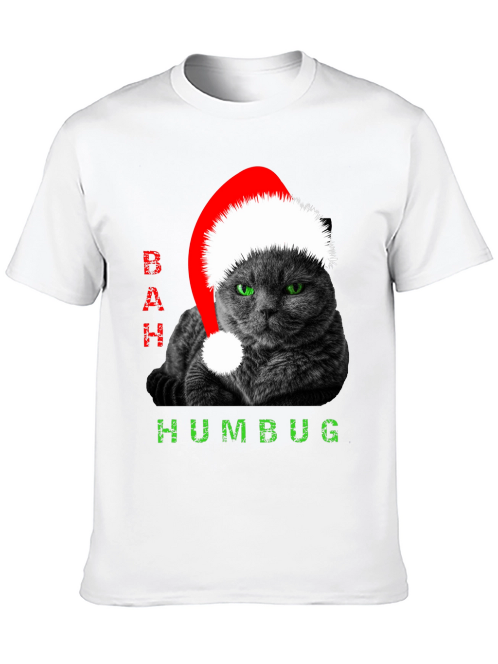 Bah Humbug Cat Christmas T-Shirt