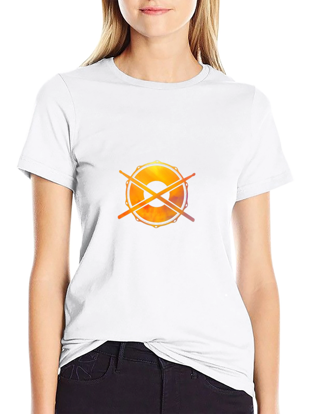 Drum Kit Graphic Tee - Musicians Black Cotton T-Shirt
